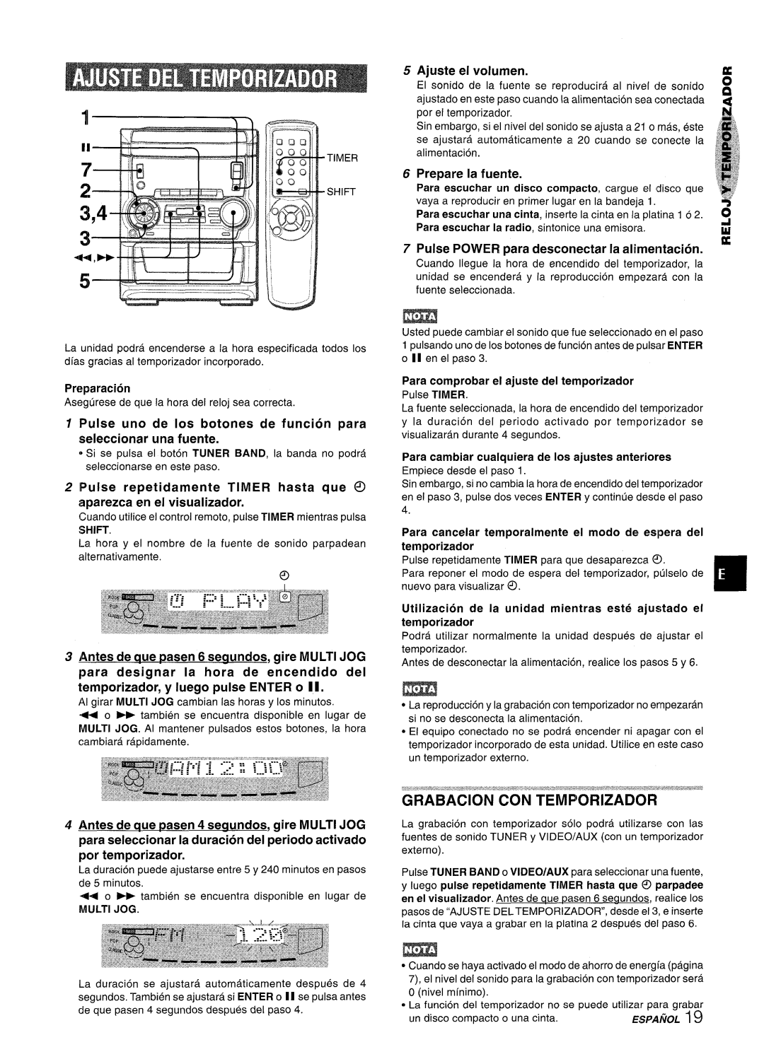 Aiwa NSX-A555 manual Preparation, Ajuste el volumen, Prepare la fuente, Pulse Power para desconectar la alimentacion 