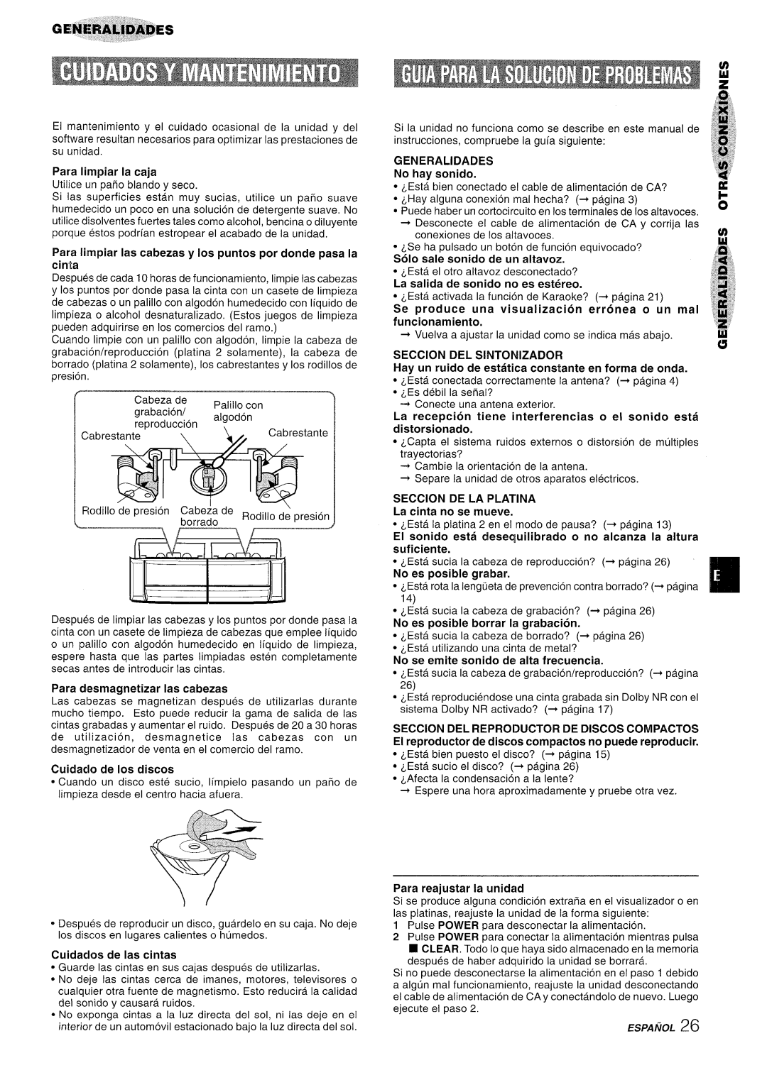 Aiwa NSX-A909 manual Seccion DE LA Platina 