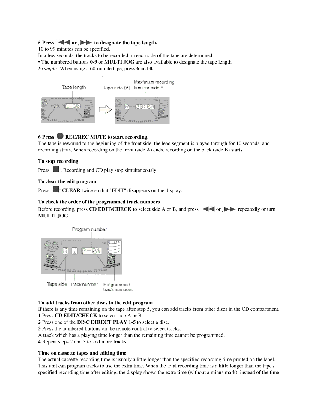 Aiwa NSX-MTD9 manual Multi JOG 