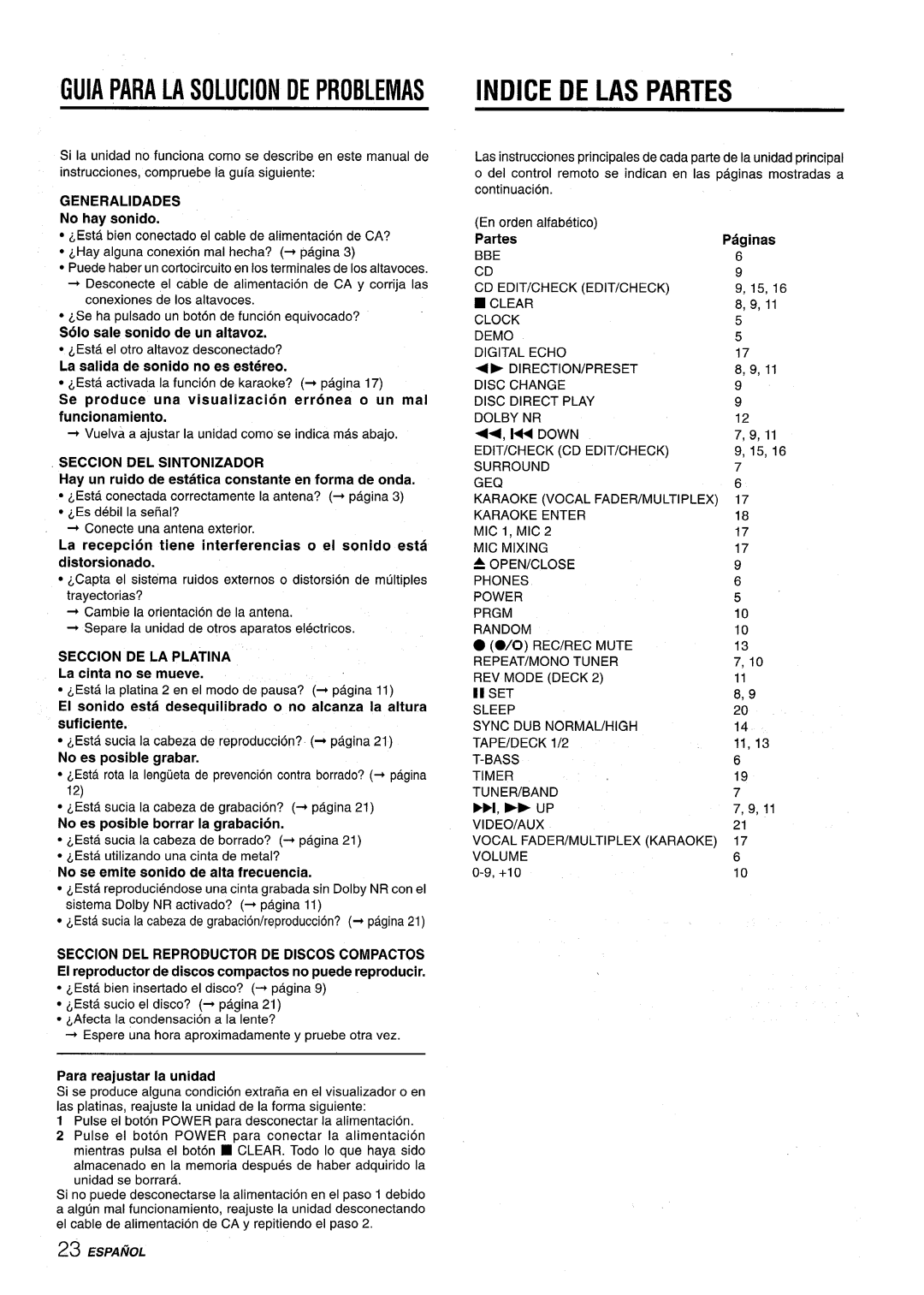 Aiwa NSX-V9000 manual Bbe 