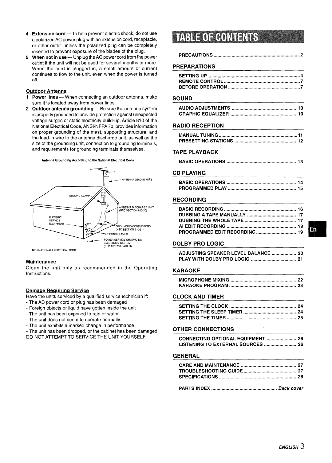 Aiwa SX-WNA555 Do not Attempt to Service the Unit Yourself, Setting UP, Before Operation, Manual Tuning, Basic Operations 