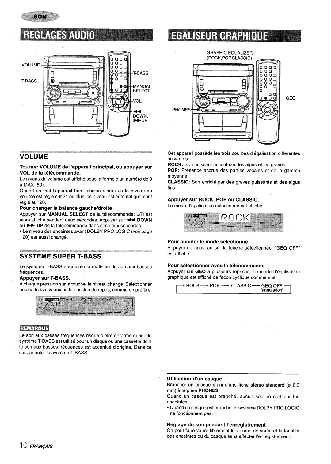 Aiwa SX-C605, SX-WNA555 manual Systeme Super T-BASS, OOOC2 