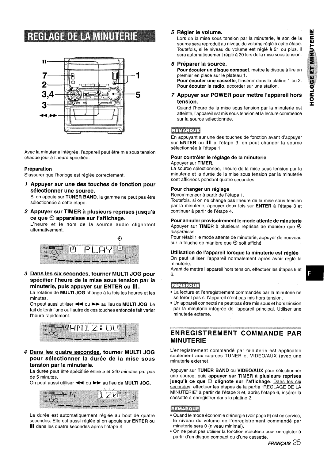 Aiwa SX-WNA555 manual Regler Ie volume, $, Preparer la source ’!j, Appuyer sur Power pour mettre I’appareil hors ~ Tension 