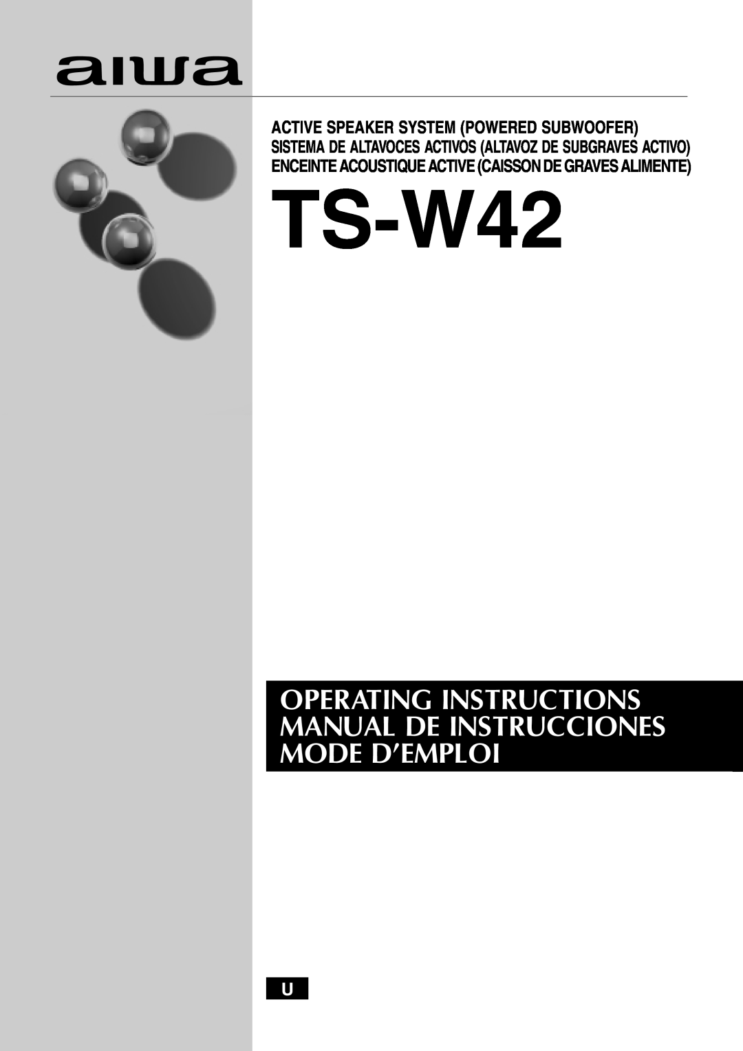 Aiwa TS-W42 U manual 