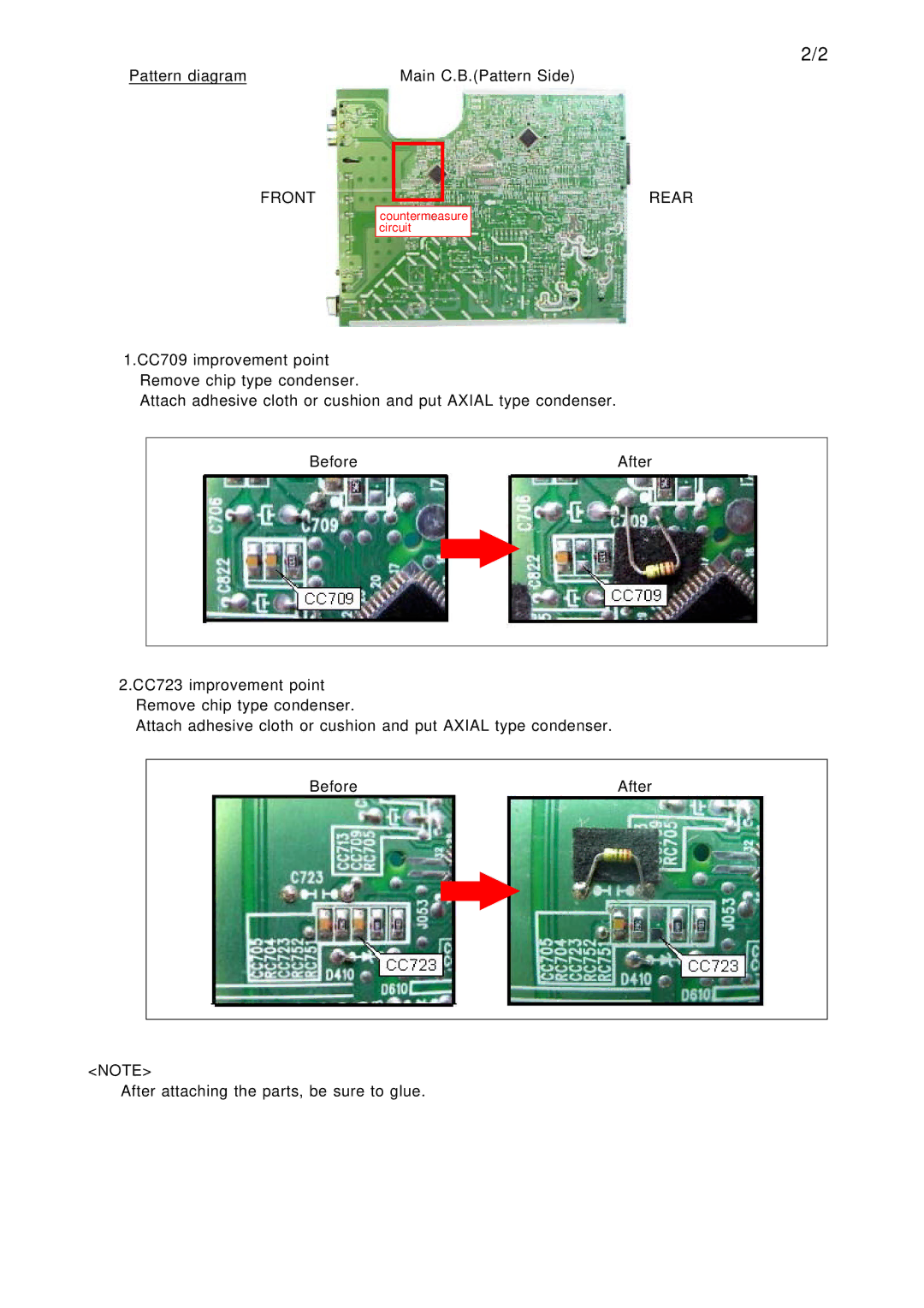 Aiwa TV 2102, TV 2002, TV 1402 manual Front Rear 