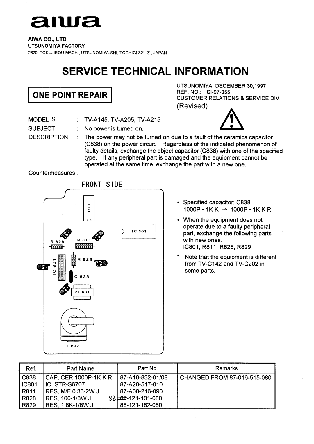 Aiwa TV 1402, TV 2002, TV 2102 manual 