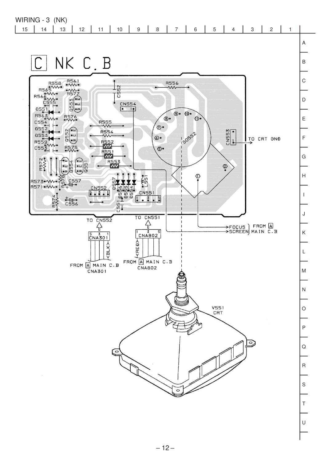 Aiwa TV-A2115 service manual Wiring 3 NK 