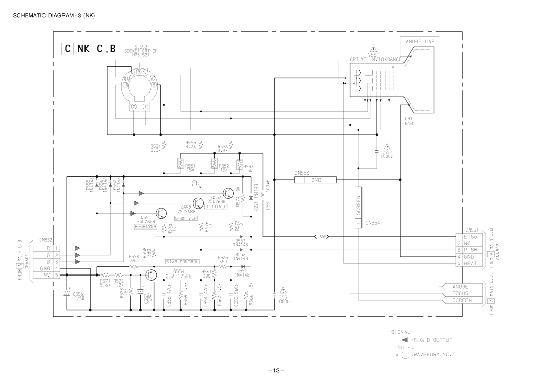 Aiwa TV-A2115 service manual Schematic Diagram 3 NK 