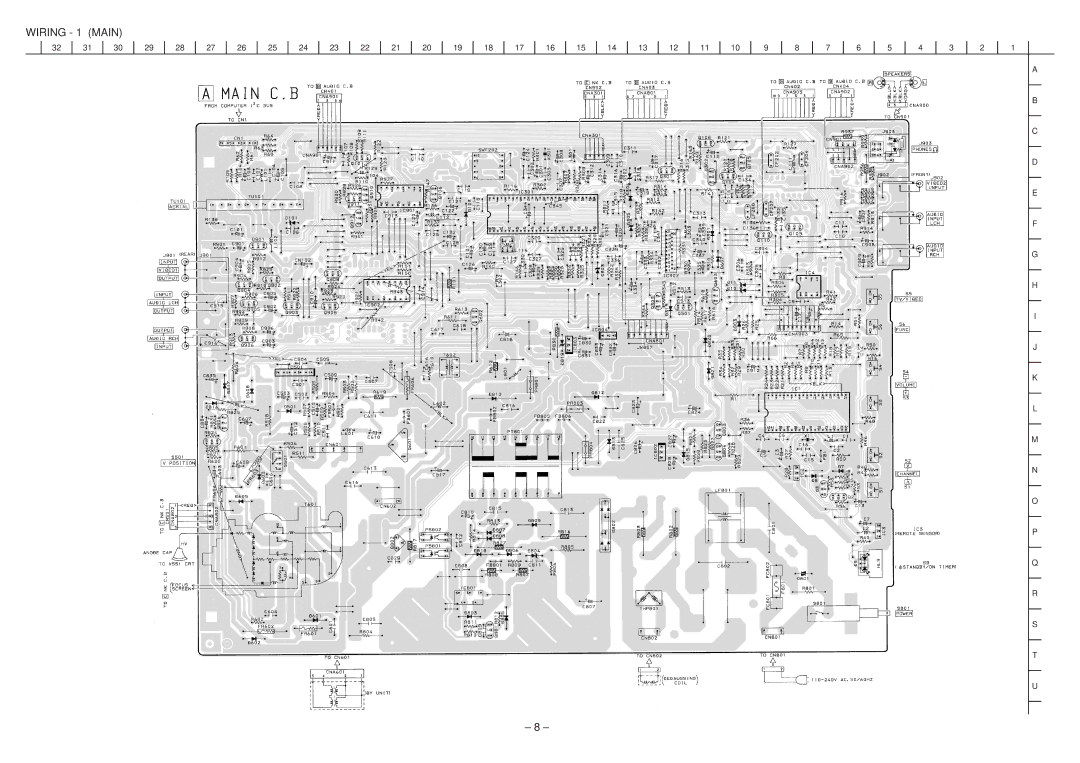 Aiwa TV-A2115 service manual Wiring 1 Main 