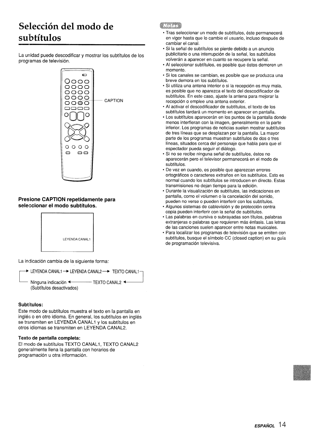 Aiwa VX-S205U, VX-S135U manual Selecci6n del modo de Subtitulos, 00CD 0000 