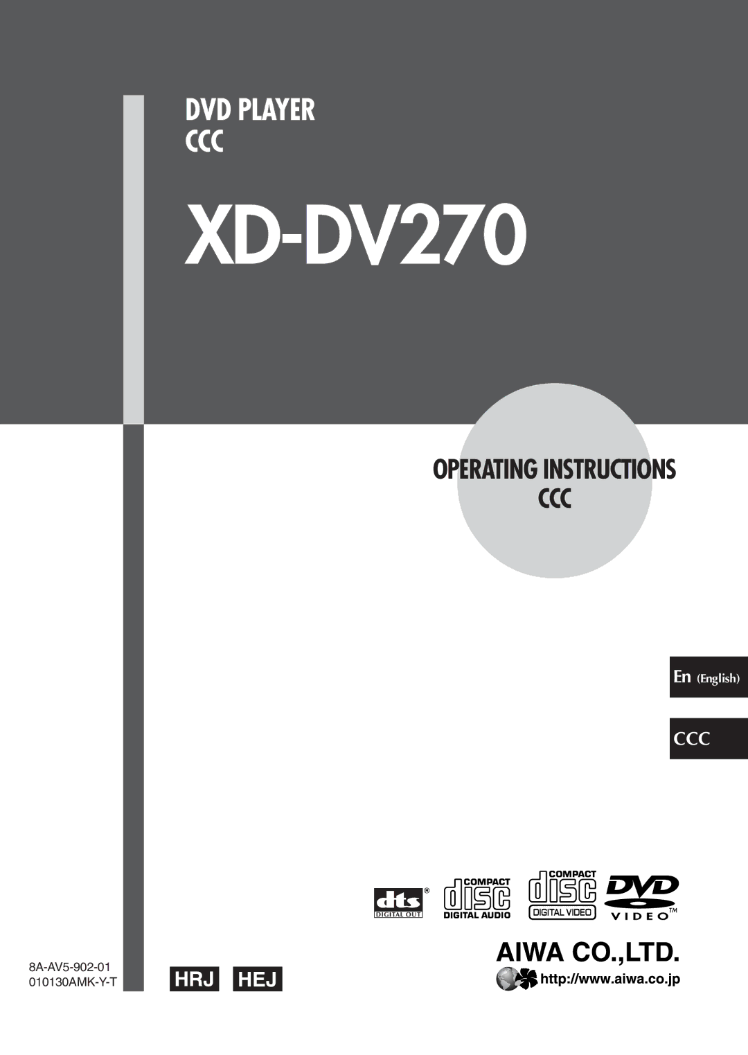 Aiwa XD-DV270 operating instructions 