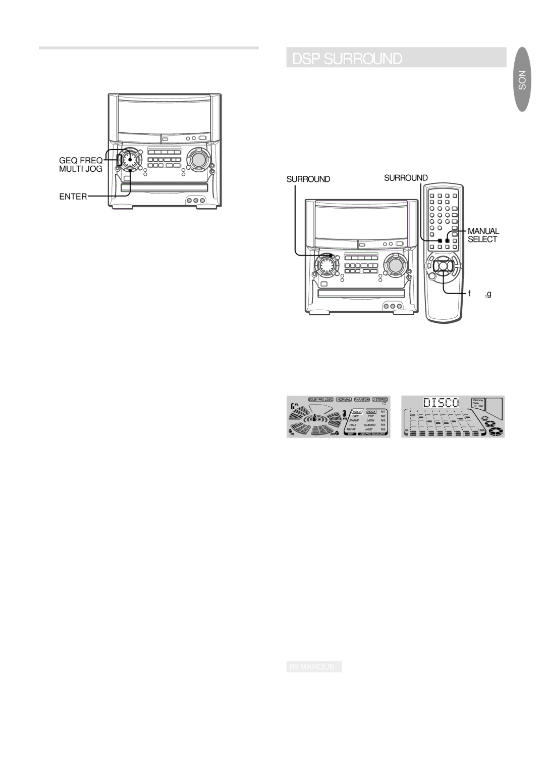 Aiwa XH-A1000 manual Memorsonisation DE Nouvelles Courbes D’EGALISATION, Dans les 8 secondes, appuyez sur Enter, Sur Enter 