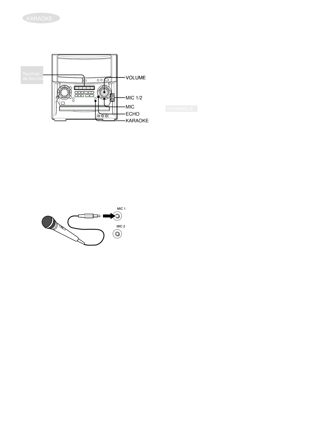 Aiwa XH-A1000 manual Mixage DU Microphone, Avant de brancher un microphone, Pour changer la duré e de dé calage de l’é cho 