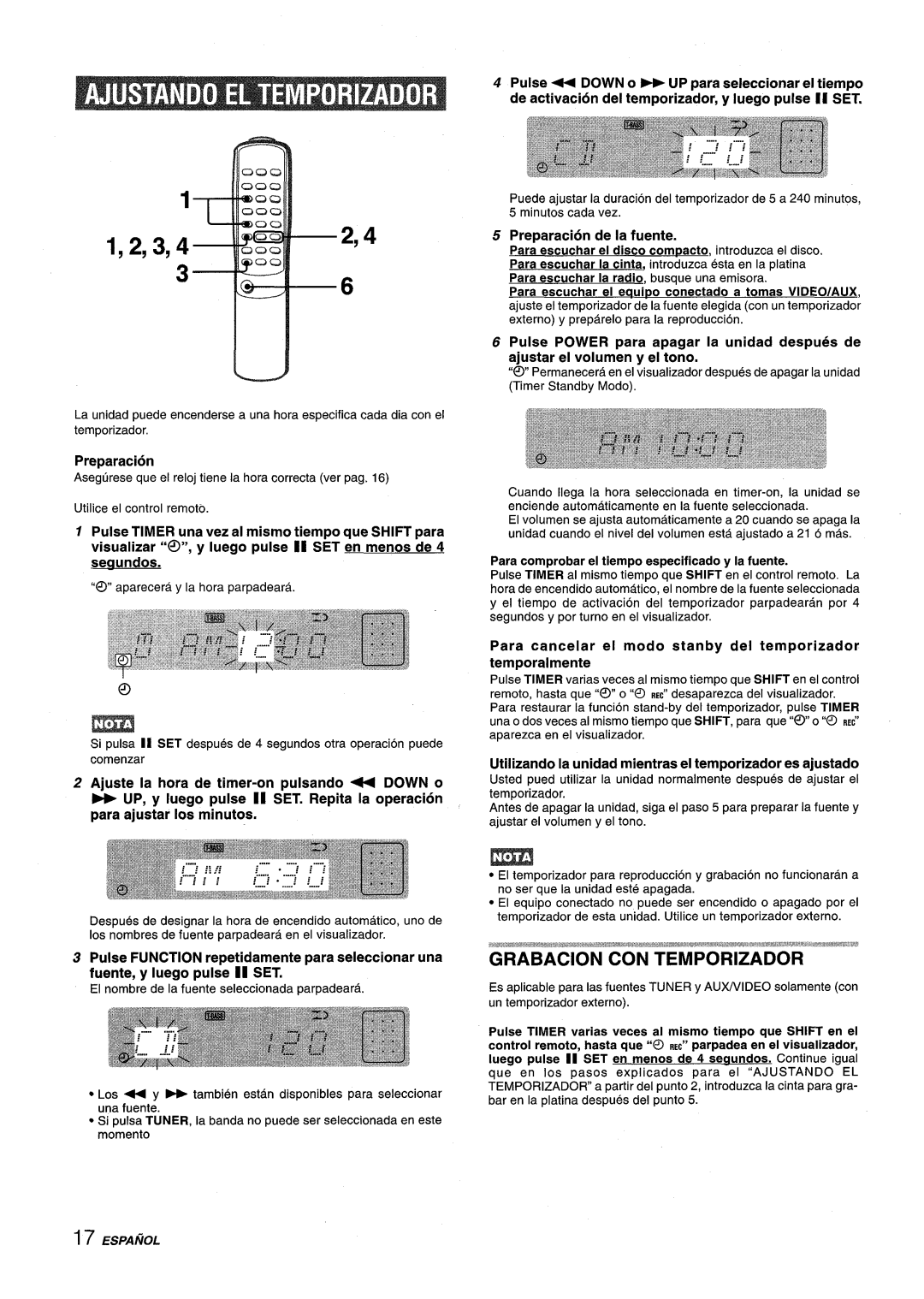 Aiwa XM-M25 manual Down 