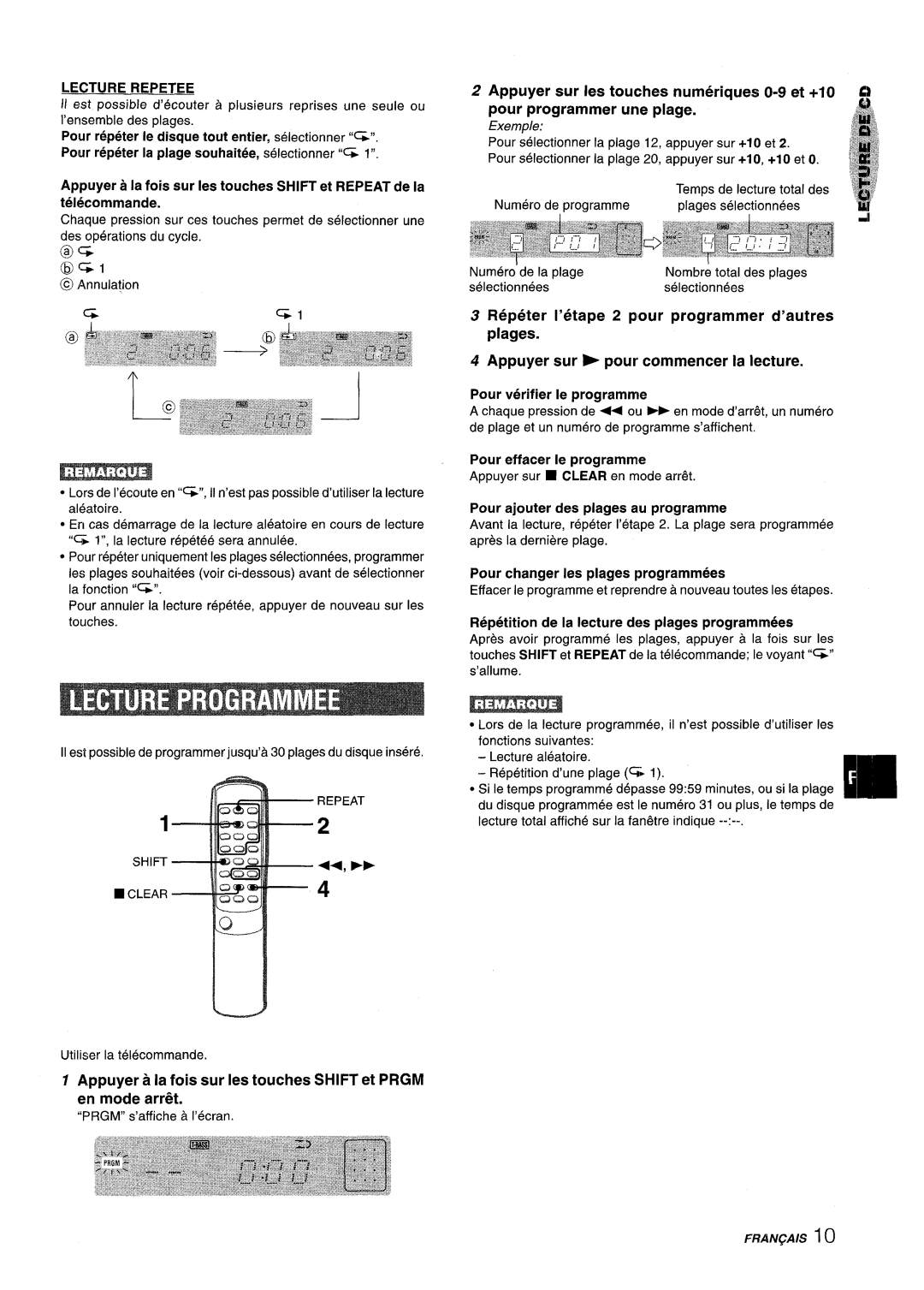 Aiwa XM-M25 manual Lecture Repetee 