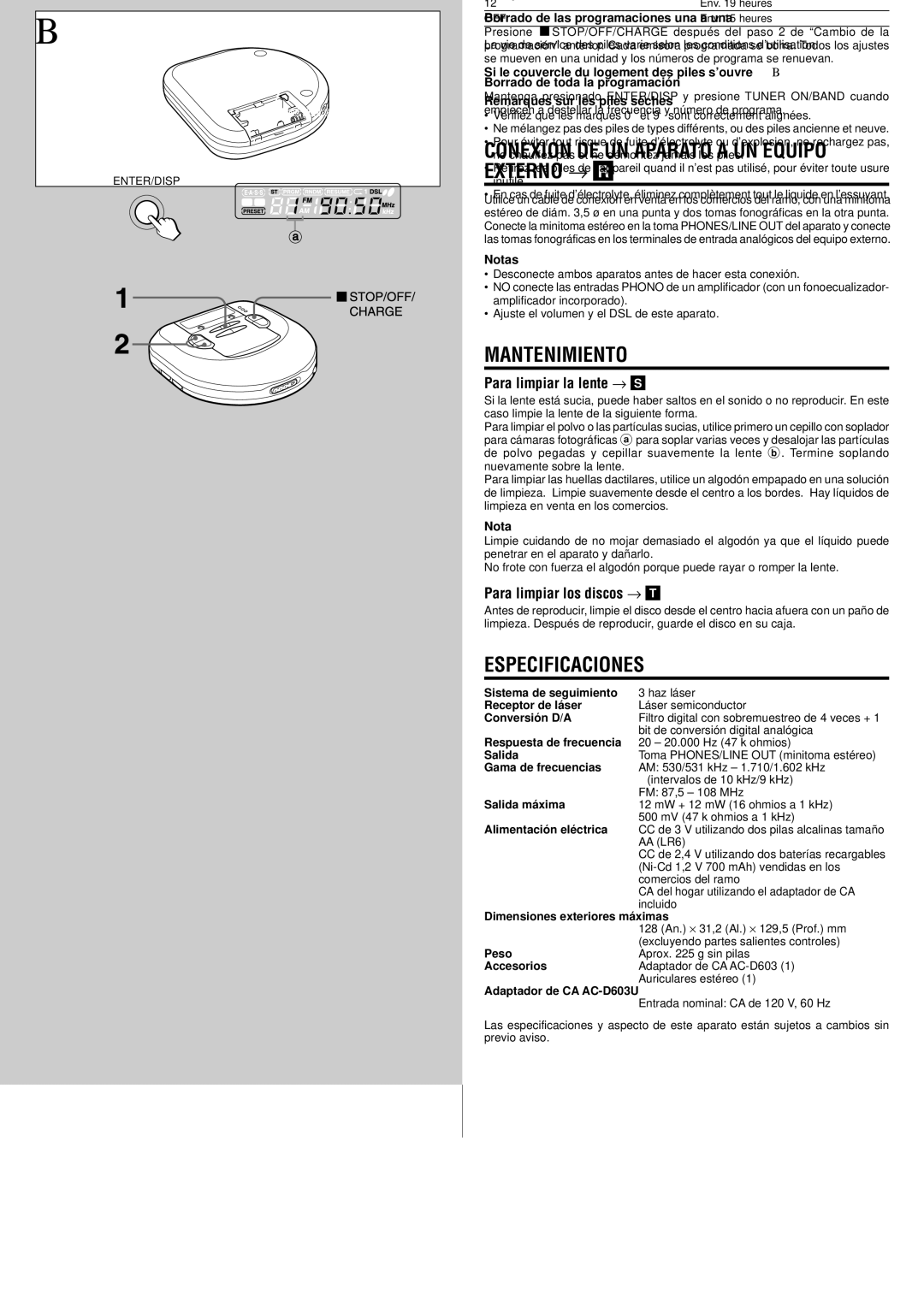 Aiwa XP-R207 manual Off 