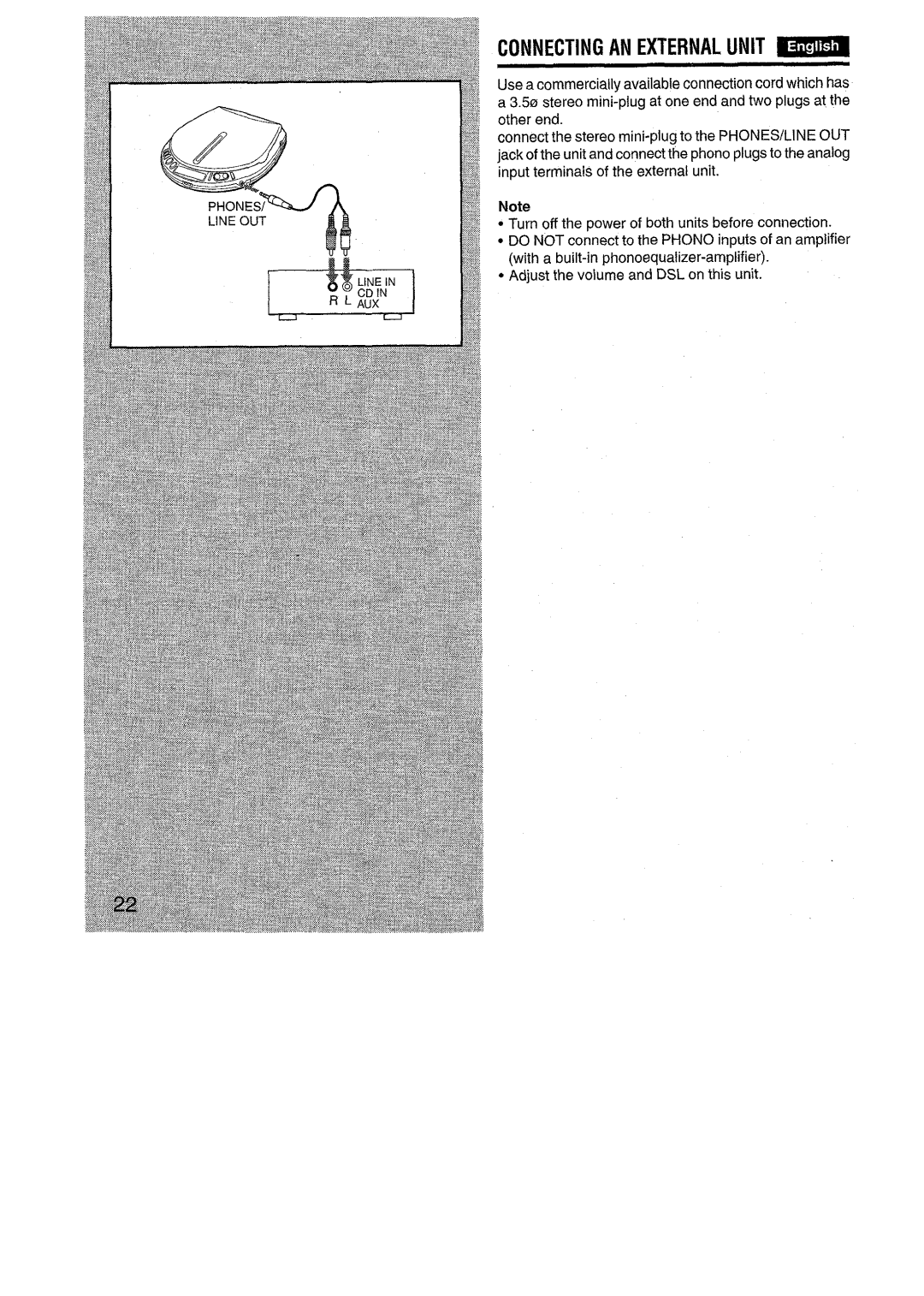 Aiwa XP-R970 manual Connecting AN External Unit 