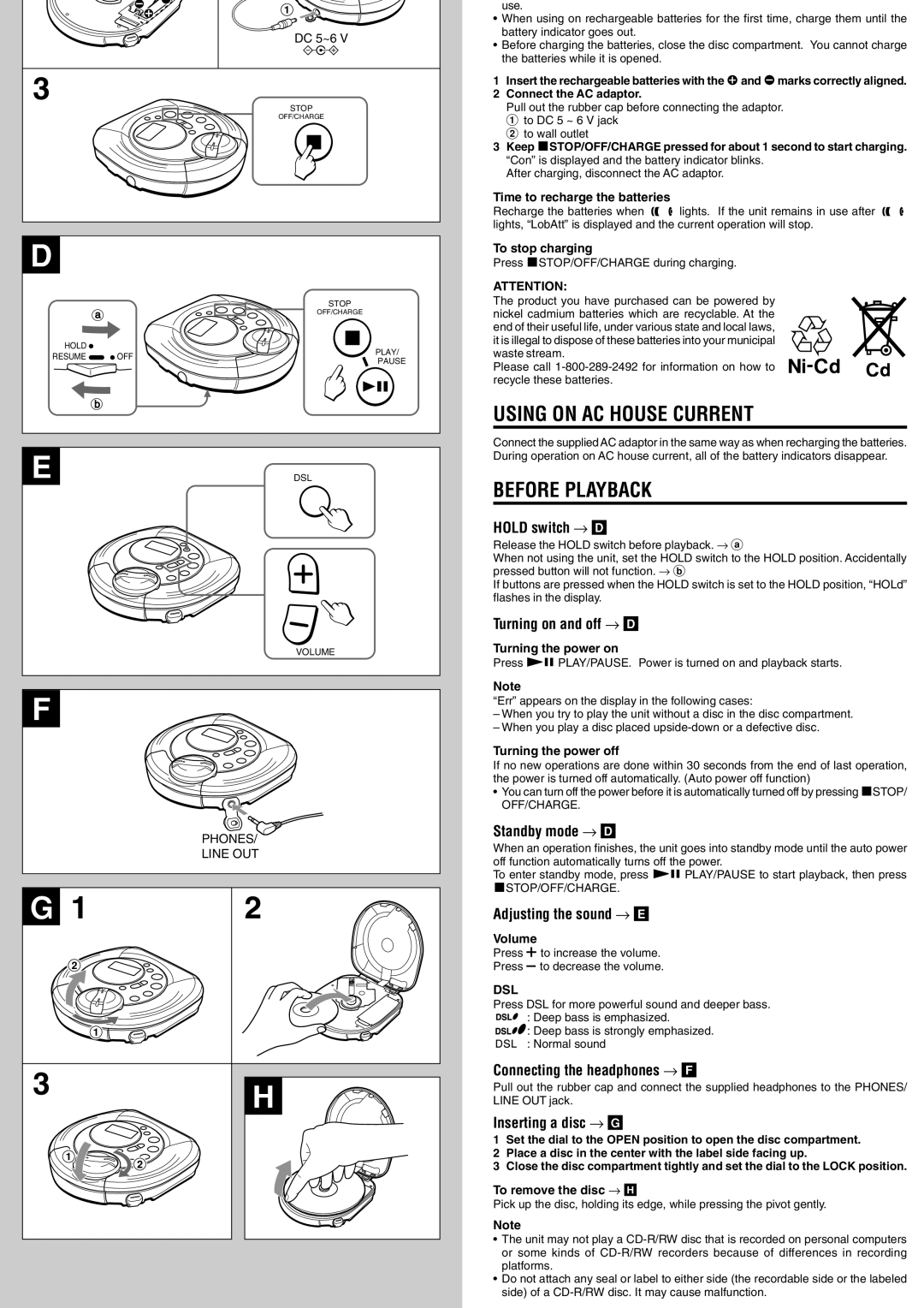 Aiwa XP-SP910, XP-SP911 manual Using on AC House Current, Before Playback 