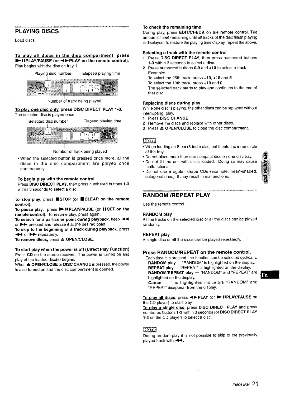 Aiwa XR-M1000 manual PLAY/PAUSE 4PLAY 