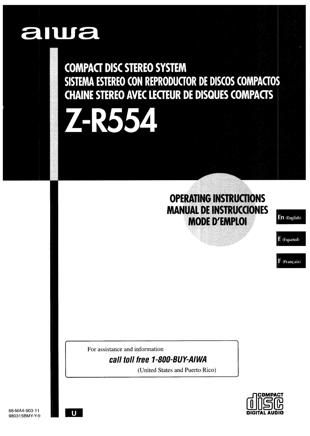 Aiwa XR-M75 manual 