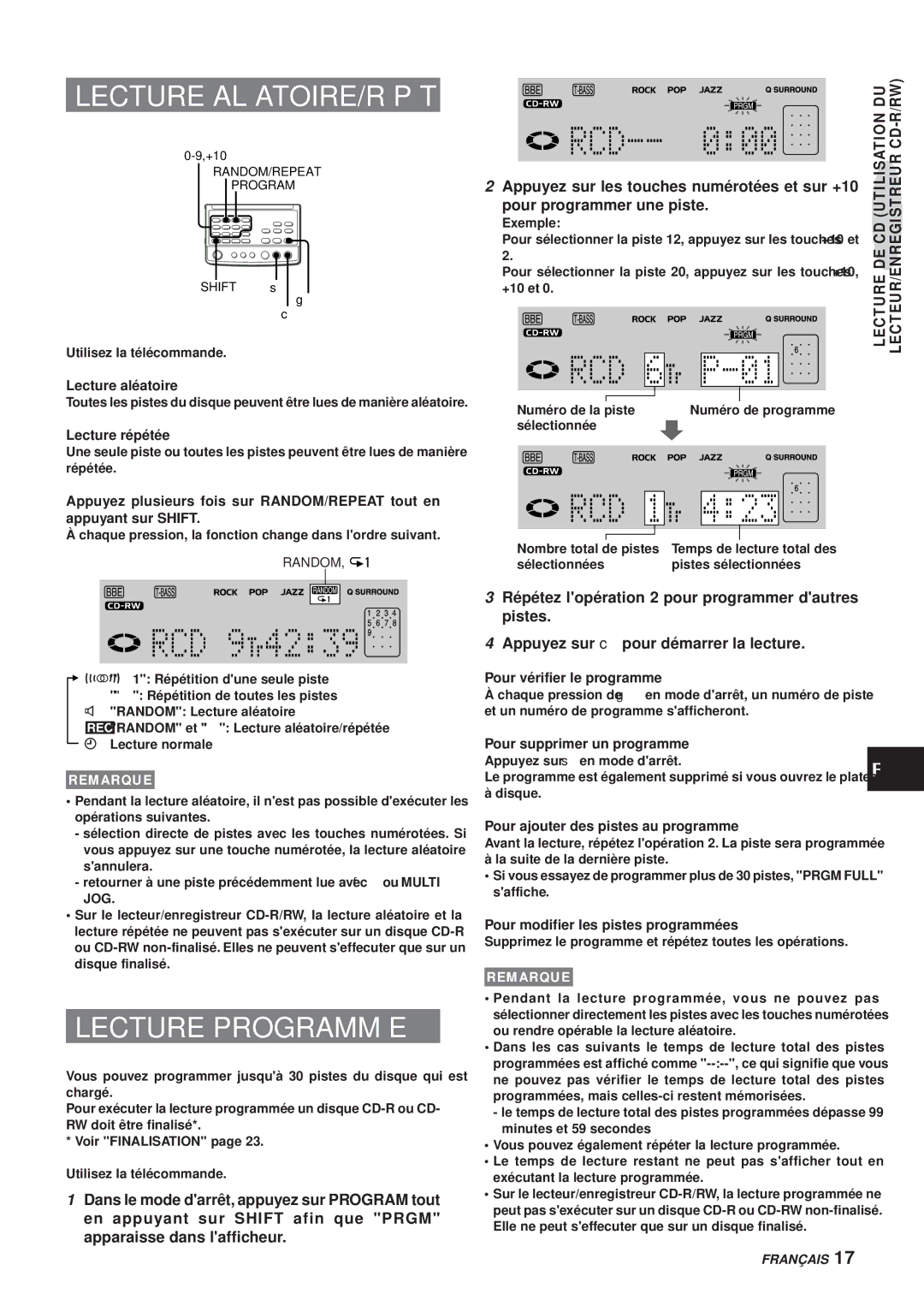 Aiwa XR-MR5 manual Appuyez sur les touches numérotées et sur +10, +10 et 