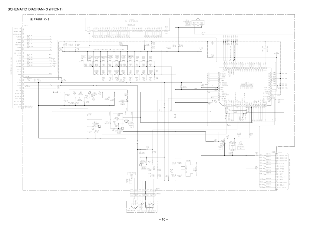 Aiwa Z-L200 service manual Schematic Diagram 3 Front 