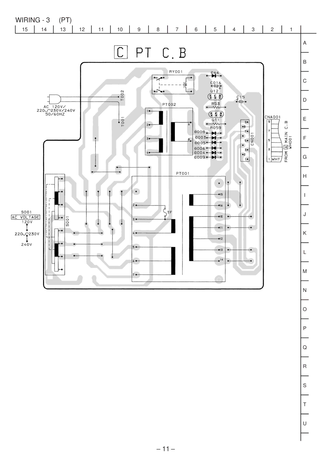 Aiwa Z-L200 service manual Wiring 3 PT 