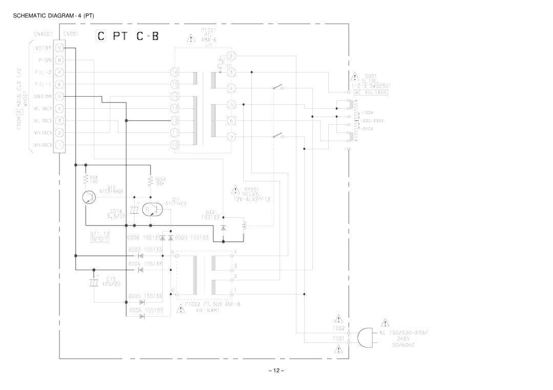 Aiwa Z-L200 service manual Schematic Diagram 4 PT 