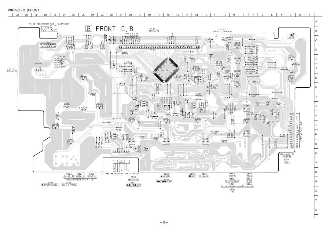 Aiwa Z-L200 service manual Wiring 2 Front 