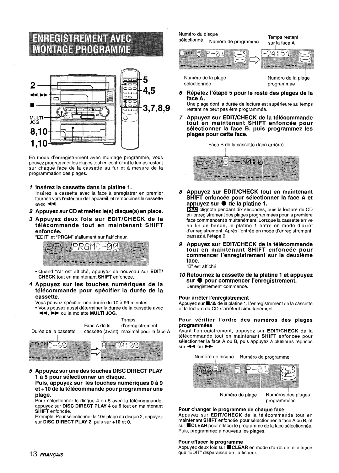 Aiwa Z-R555 manual 1,10“~~d”-’, 4,5 3,7,8,9 8,10- - ‘ r&ti....l 