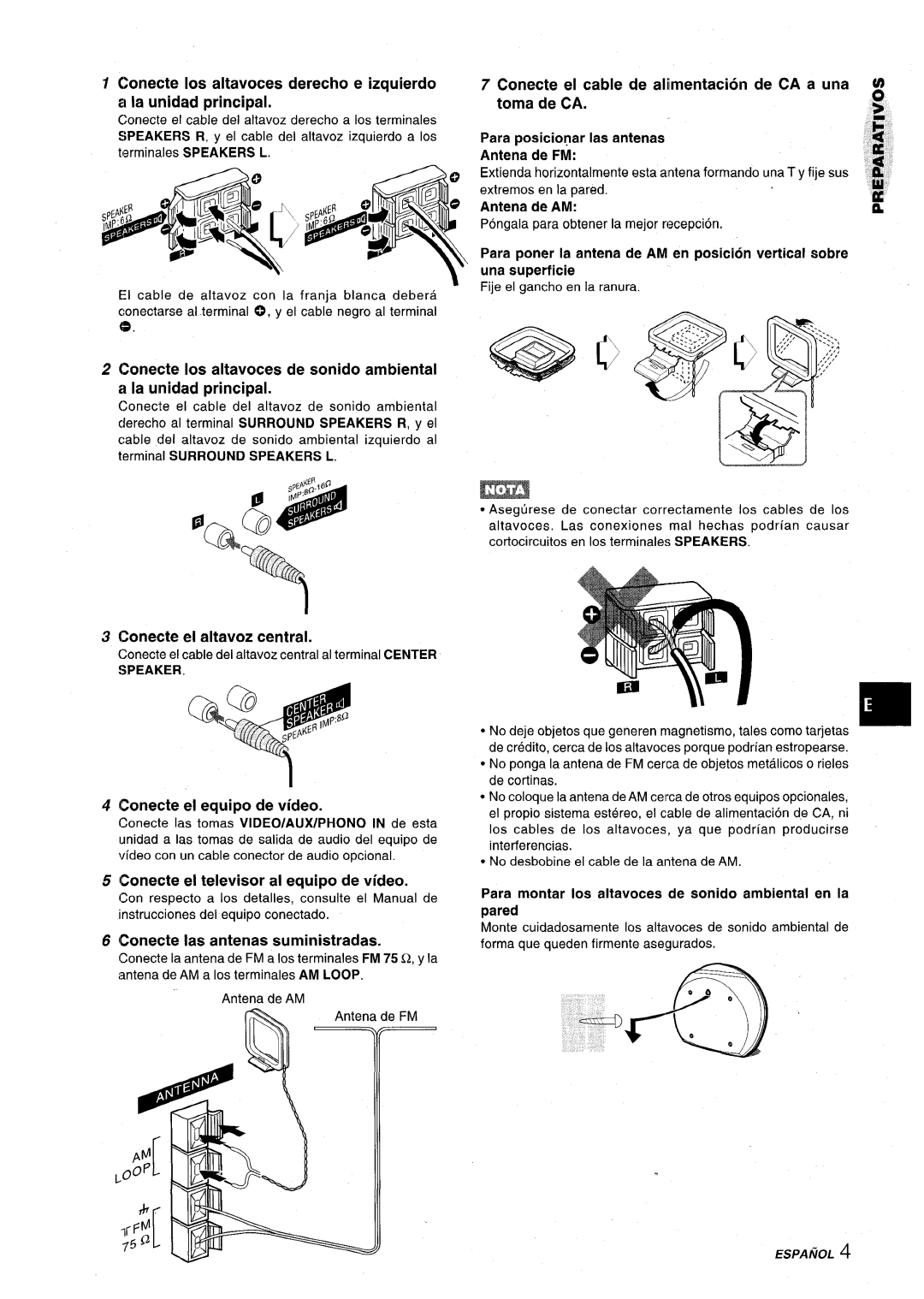 Aiwa Z-VR55 manual Conecte el cable de alimentacion de CA a una g toma de CA, La urtidad principal 