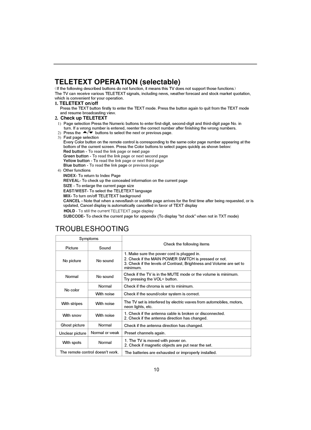 Akai CT-2108APF operation manual Teletext on/off, Check up Teletext 