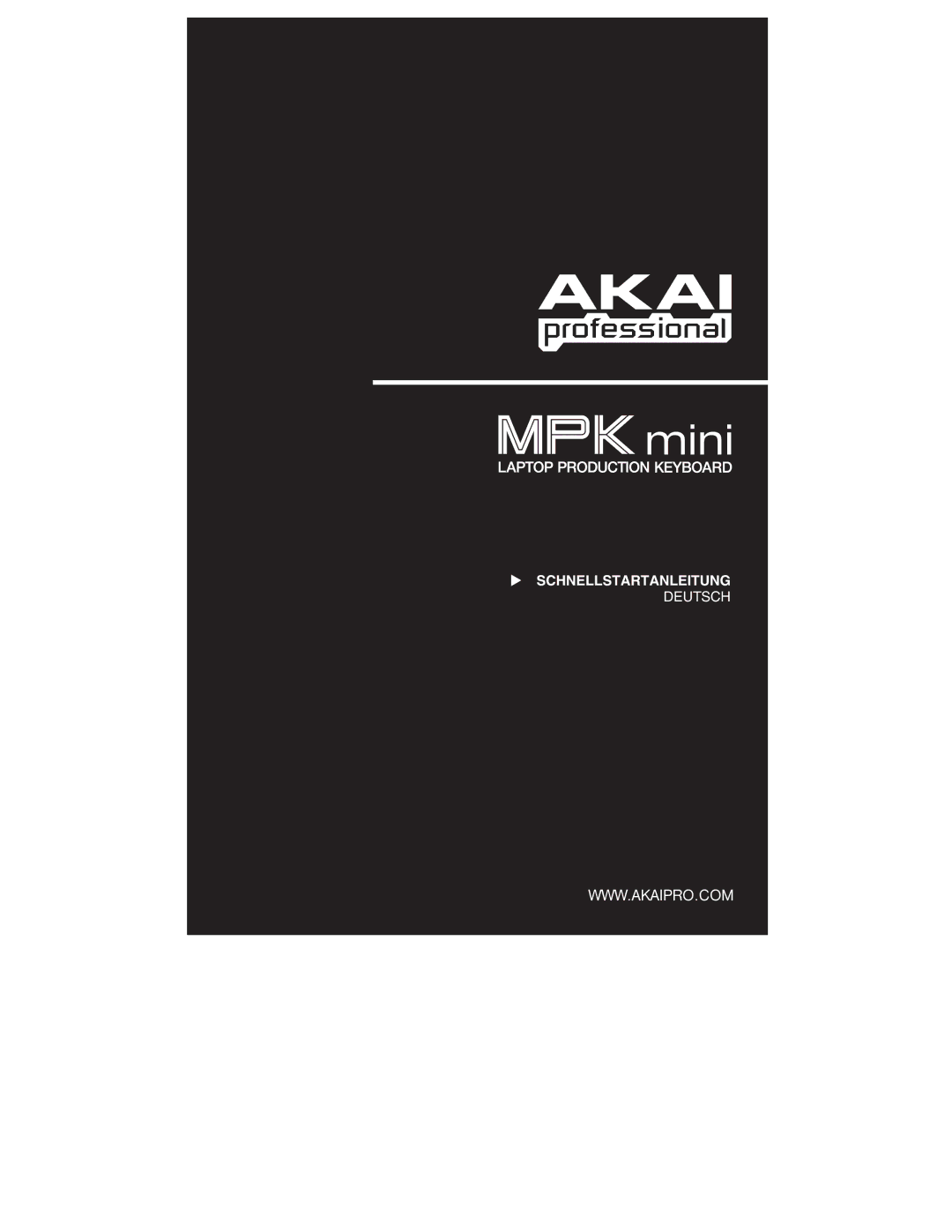 Akai MPK mini manual Schnellstartanleitung 