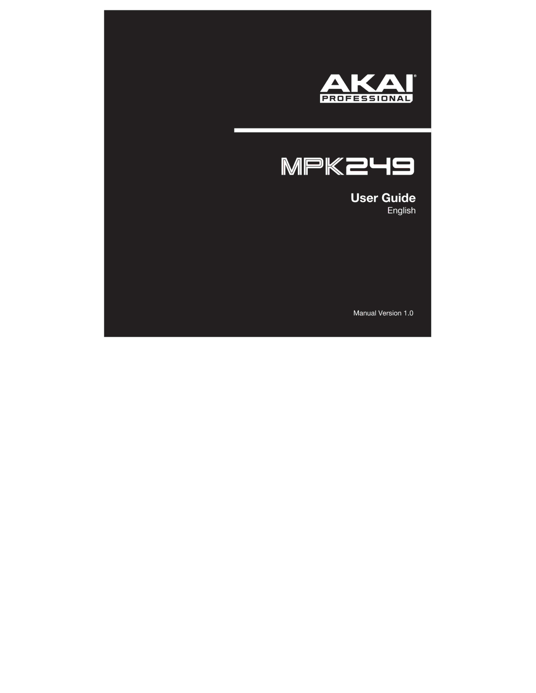 Akai MPK249 manual User Guide 