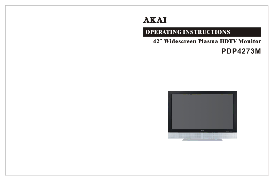 Akai PDP4273M manual 