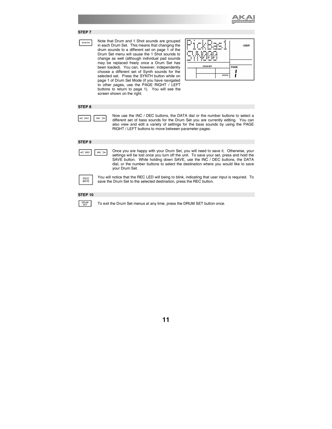 Akai XR20 quick start manual Step 