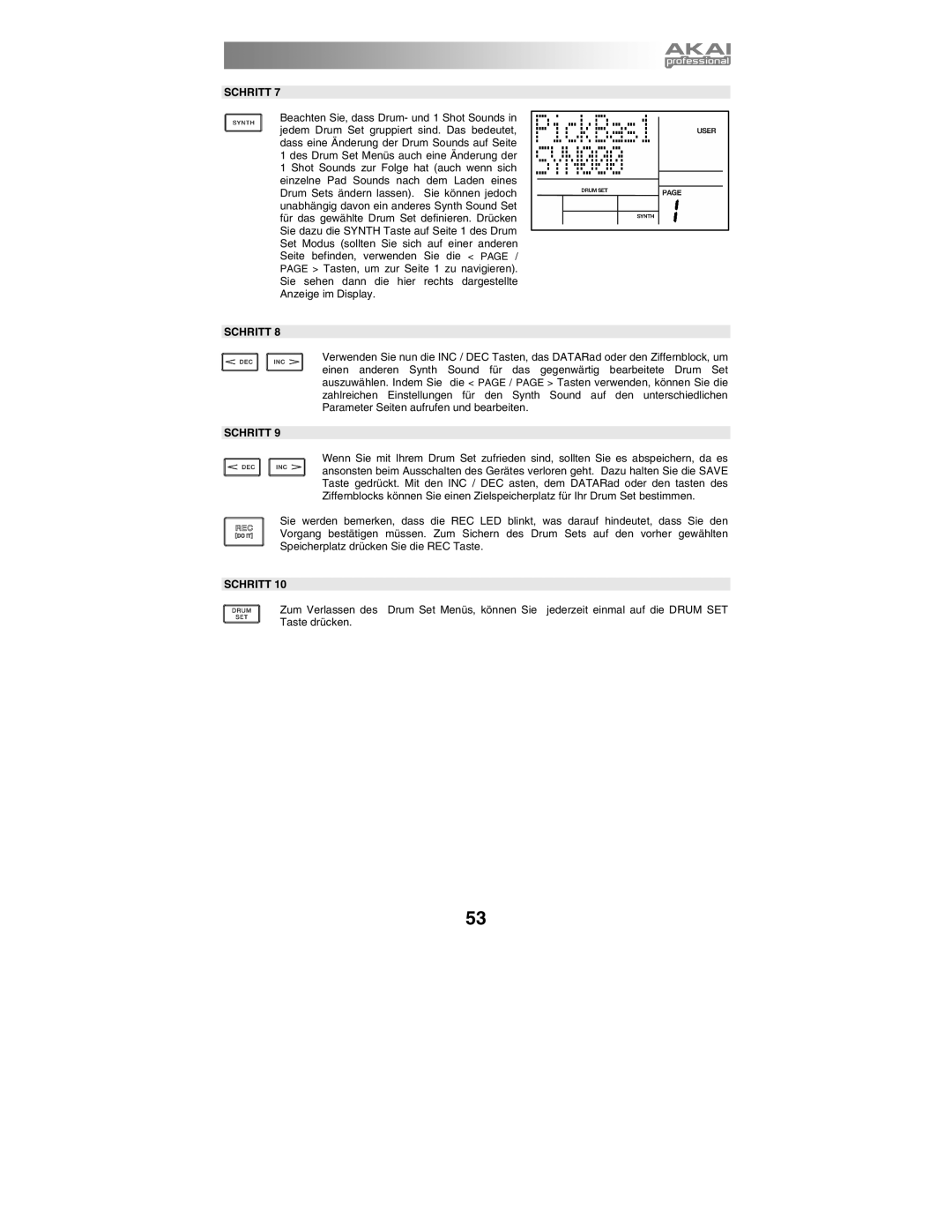 Akai XR20 quick start manual Schritt 