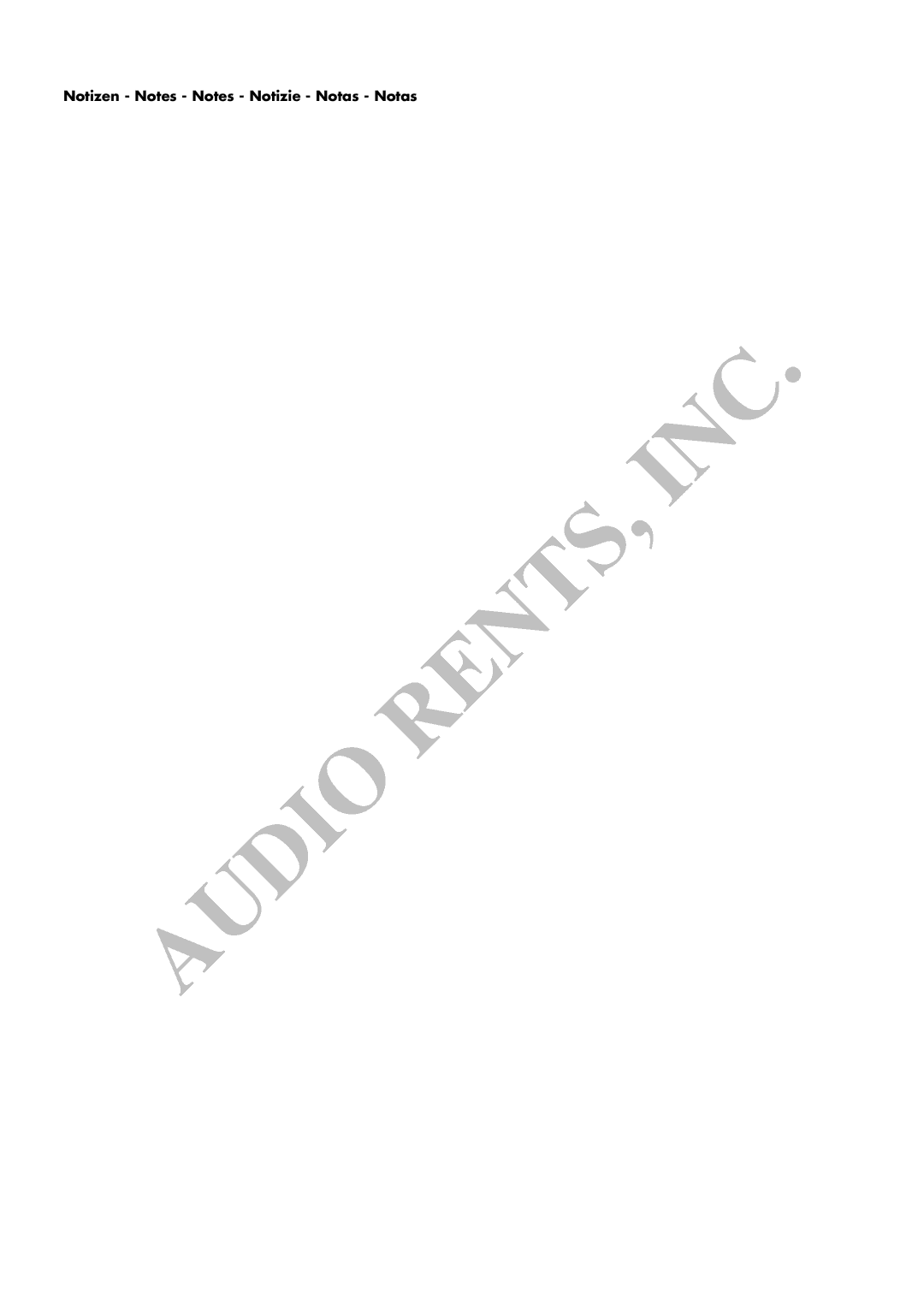 AKG Acoustics C 12VR manual Notizen Notes Notes Notizie Notas Notas 