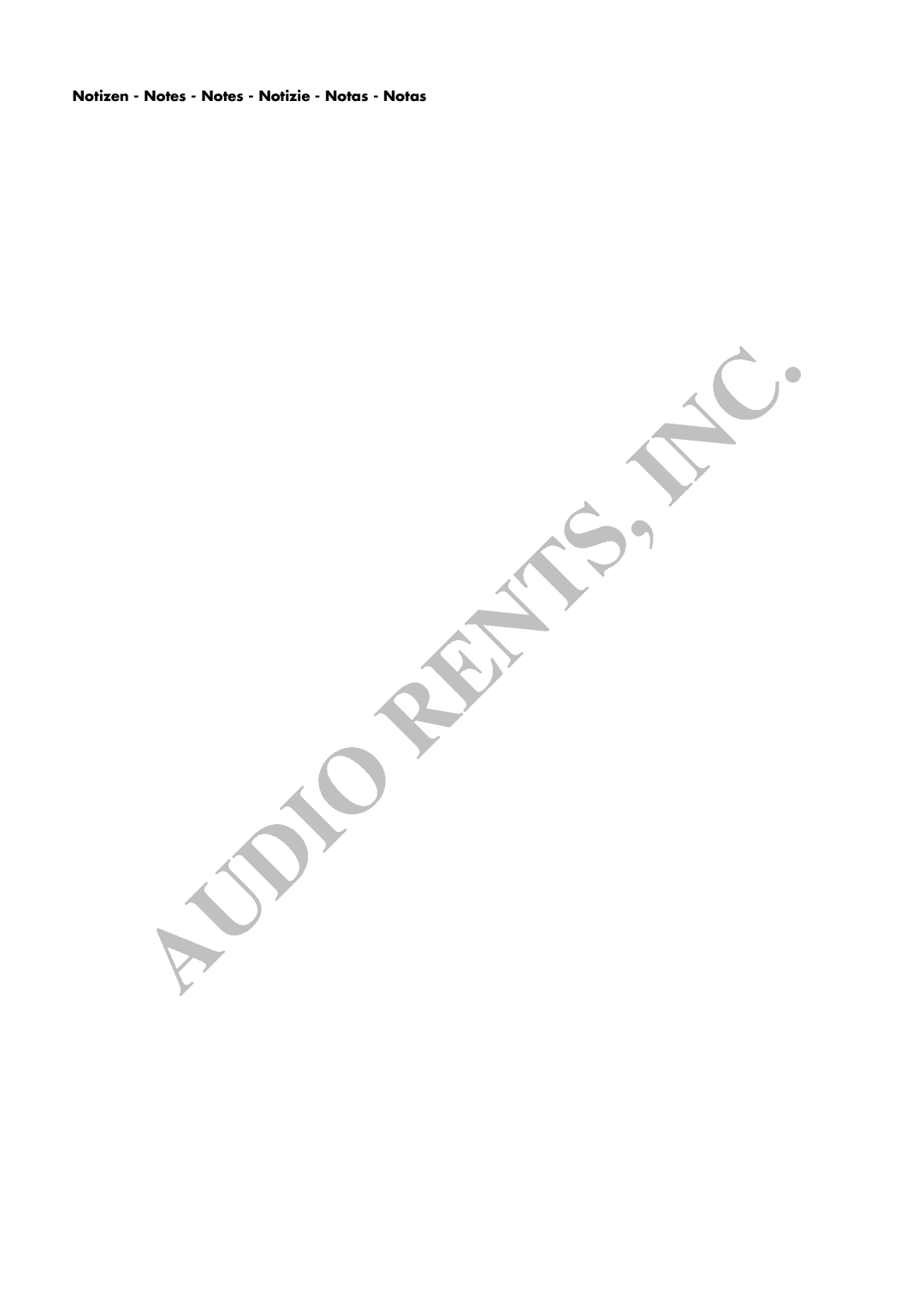 AKG Acoustics C 12VR manual Notizen Notes Notes Notizie Notas Notas 