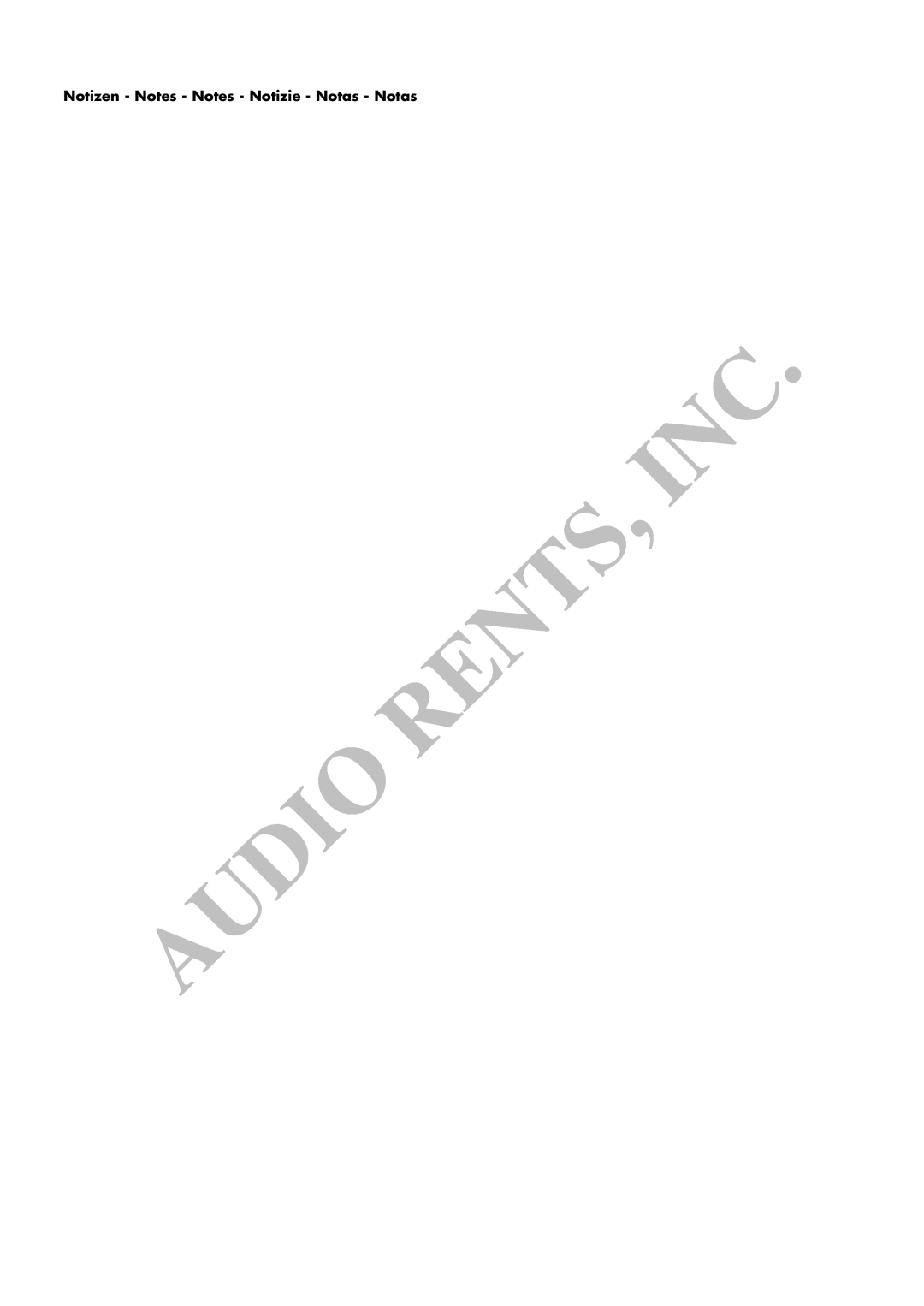 AKG Acoustics C 12VR manual Notizen - Notes - Notes - Notizie - Notas - Notas 
