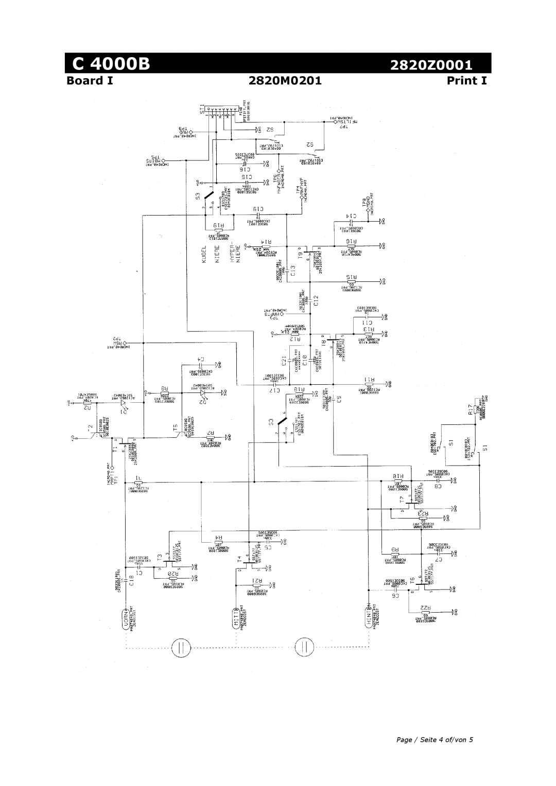 AKG Acoustics C 4000B 2820Z0001 manual Board 2820M0201 Print 