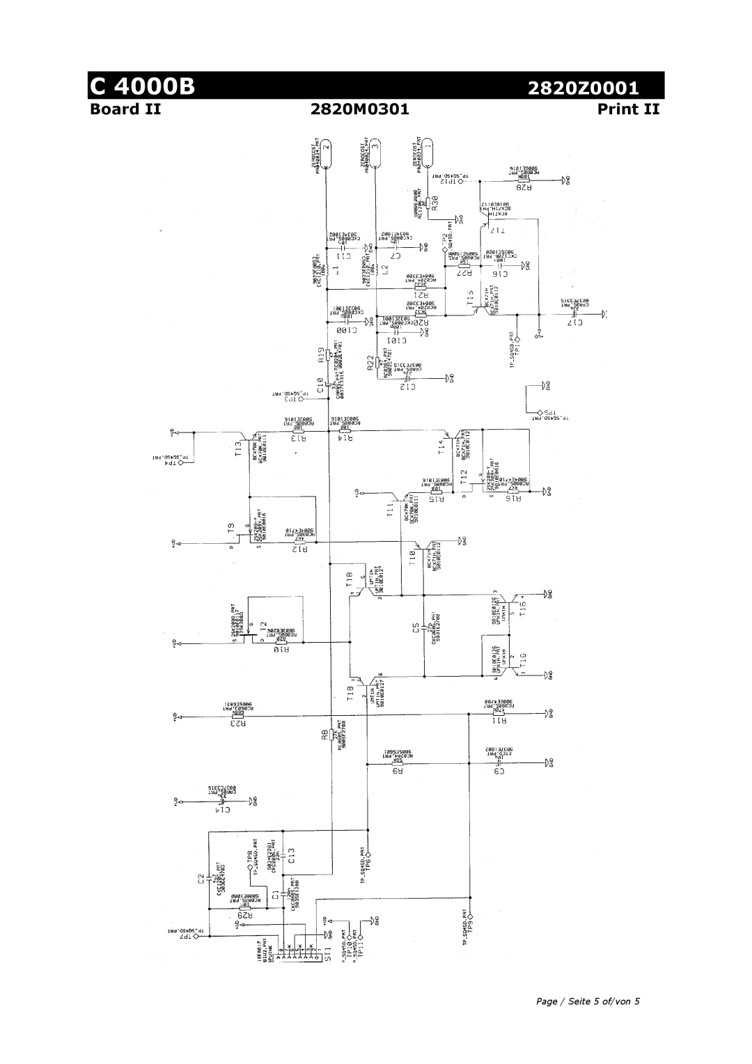 AKG Acoustics C 4000B 2820Z0001 manual Board 2820M0301 Print 