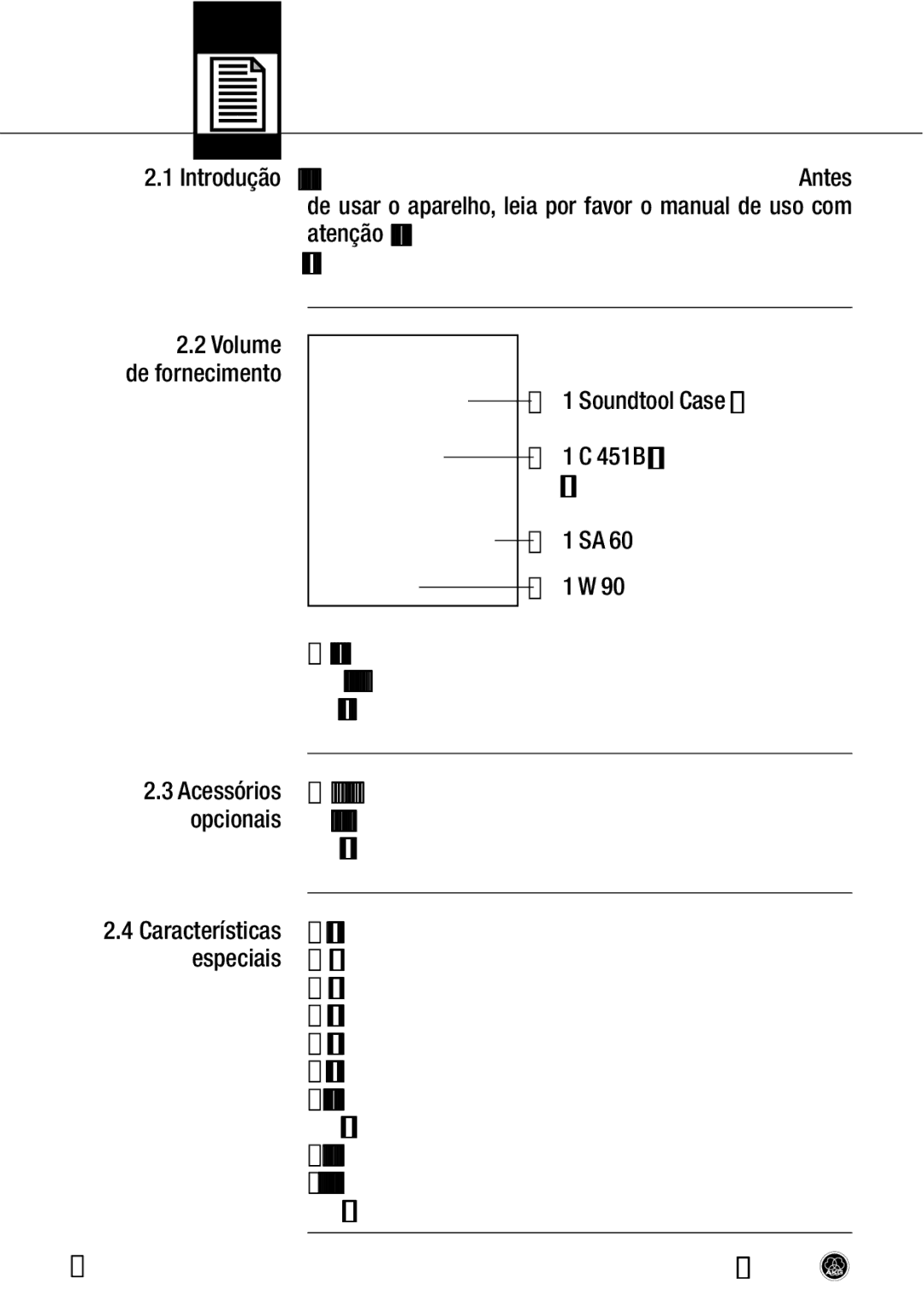 AKG Acoustics C 451 B manual Apresentação 