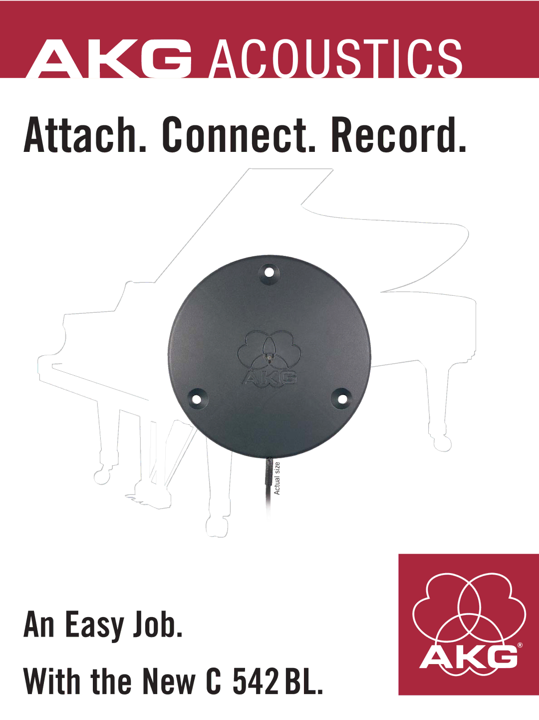 AKG Acoustics manual Attach. Connect. Record, An Easy Job With the New C 542 BL 