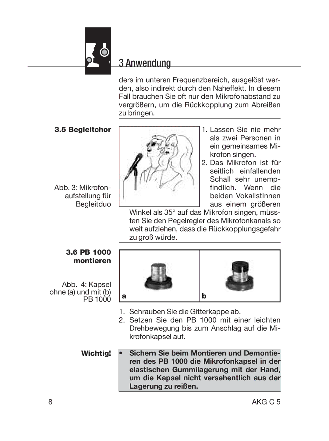 AKG Acoustics C5 manual Begleitchor 