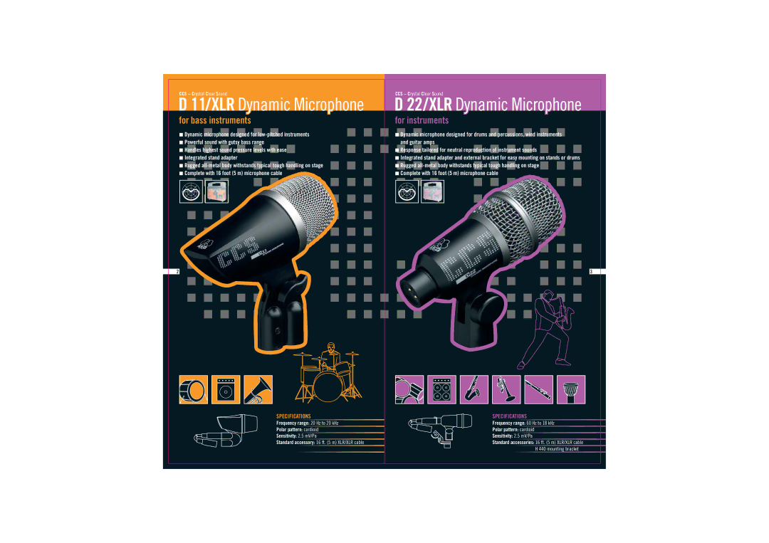 AKG Acoustics CCS specifications For bass instruments 