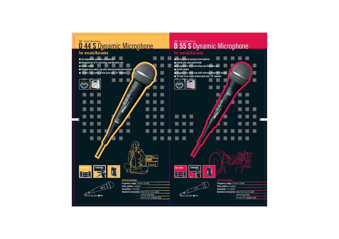 AKG Acoustics CCS specifications For vocals/Karaoke, Specifications 