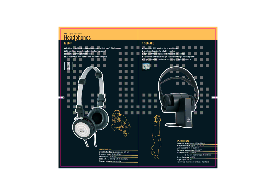 AKG Acoustics CCS specifications 26 P, 306 AFC 