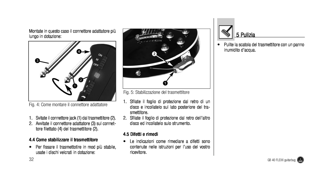 AKG Acoustics GB 40 manual Pulizia 