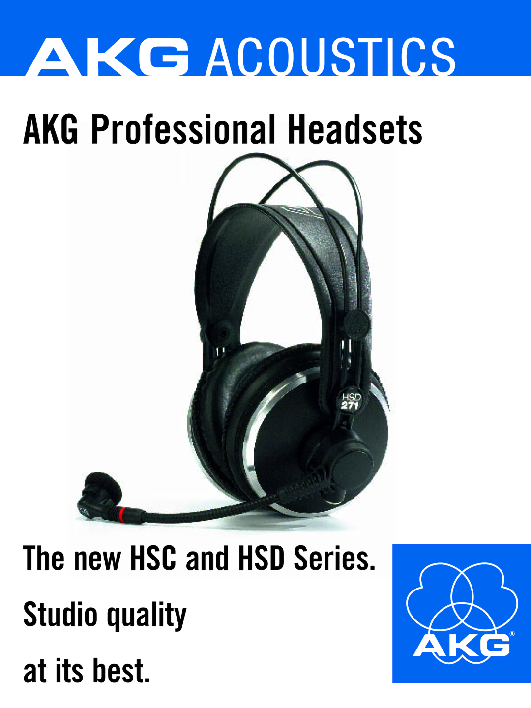 AKG Acoustics HSC Series, HSD Series manual AKG Professional Headsets 